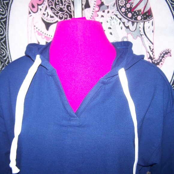 Three Dots NWT Hooded Cropped Sweatshirt Sz XS - Picture 3 of 8